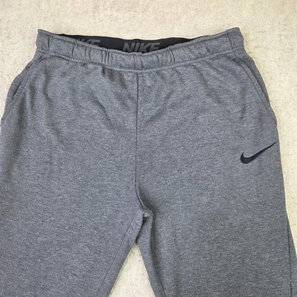 Nike Pants Mens L Gray Dri-Fit Fleece Tapered Joggers Sweatpants 860369-071